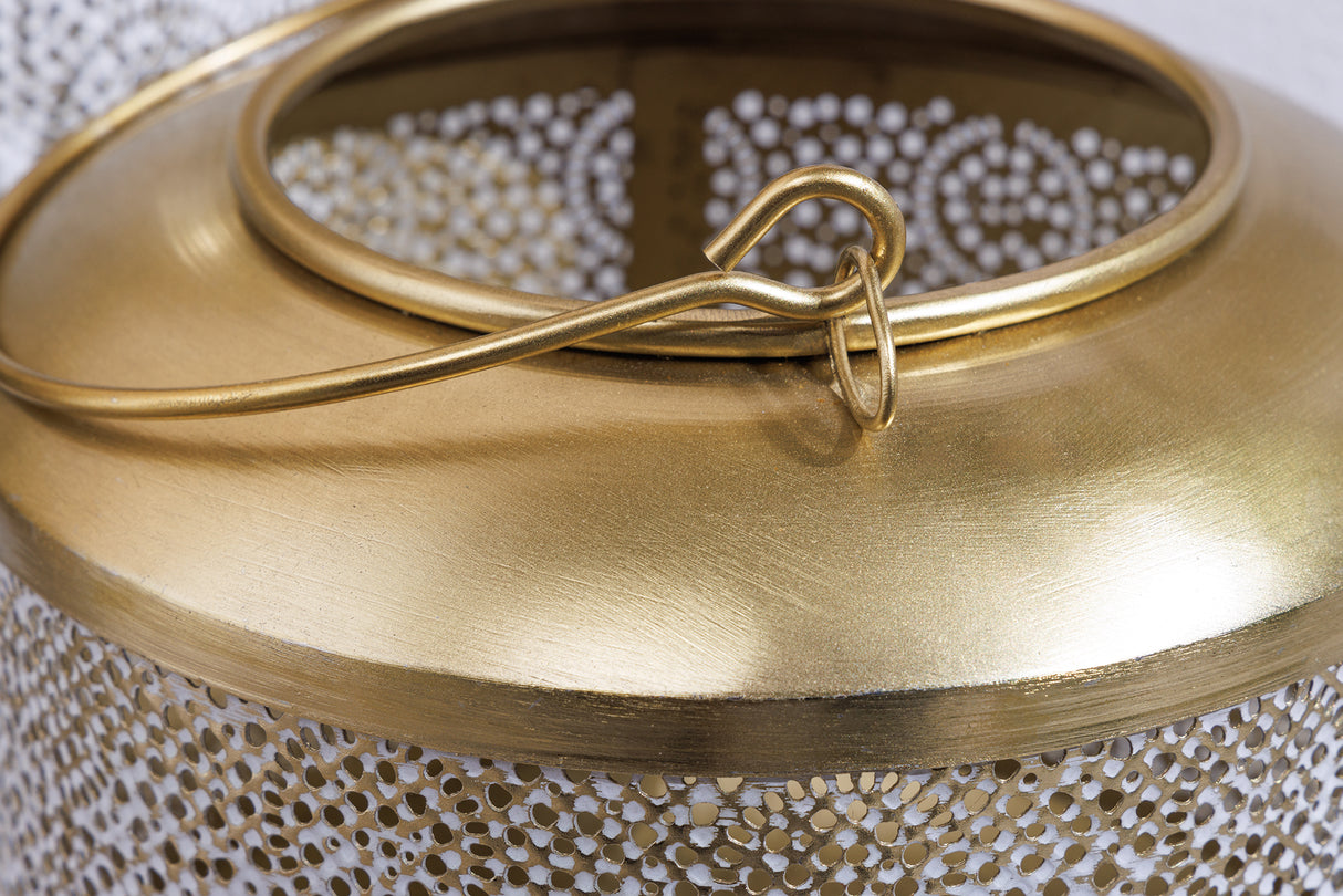 Lantern ORIENT 25cm gold with patina