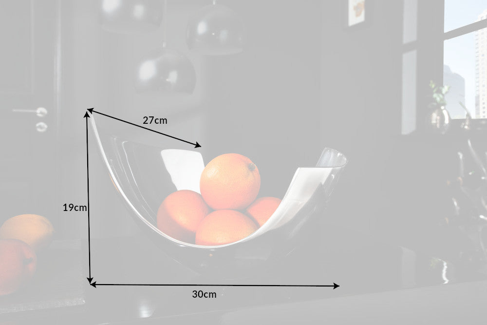 Bowl ABSTRACT 30cm silver aluminium