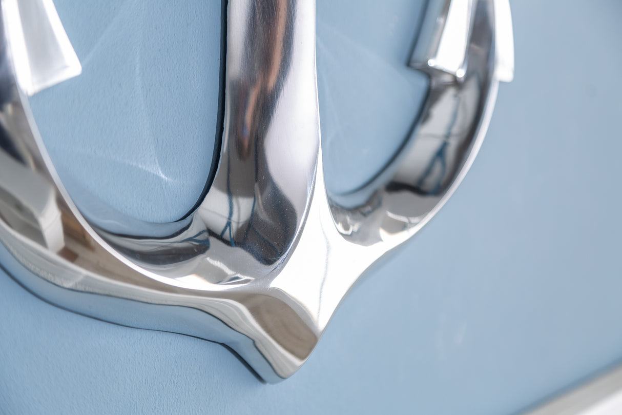 Wall decoration ANCHOR 70cm 3D silver aluminium