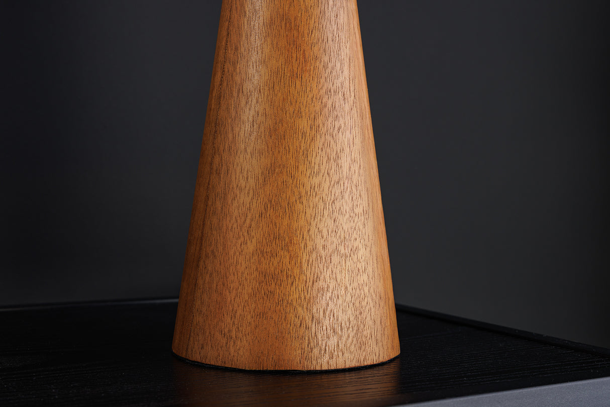 Table Lamp ALVA 40cm iron and acacia wood natural