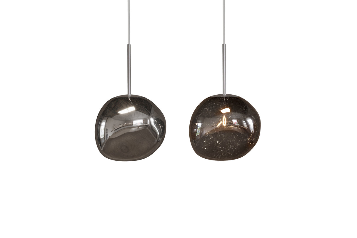 Pendelleuchte LIQUID DIAMOND 20cm Glas Rauchoptik