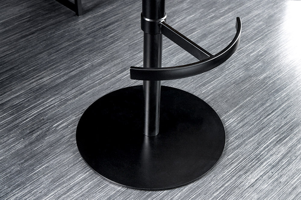 Bar stool BIG GEORGE w/ armrests microfibre leather cognac rotatable height adjustable