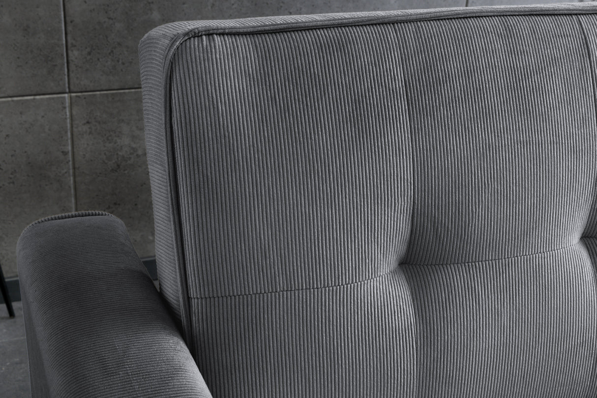 Sofa bed SMART 180cm 2-seater cord grey