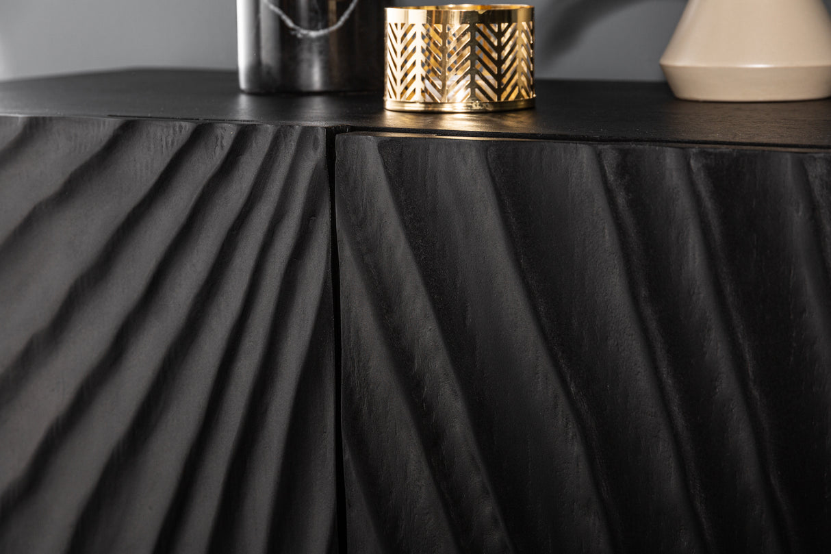 Sideboard SCORPION 140cm 3D mango schwarz