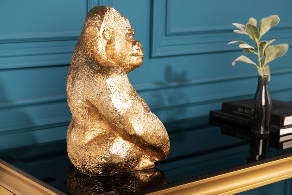 Figurine KONG 40cm gorilla gold