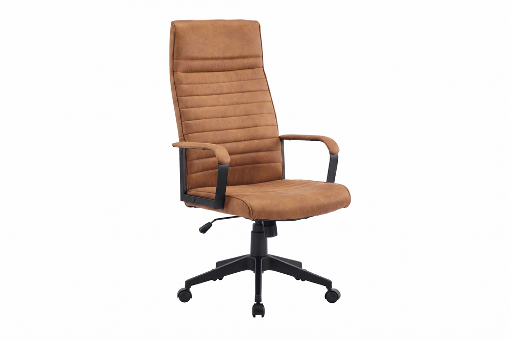 Office chair LAZIO 49-59cm w/ tilt function microfibre vintage brown