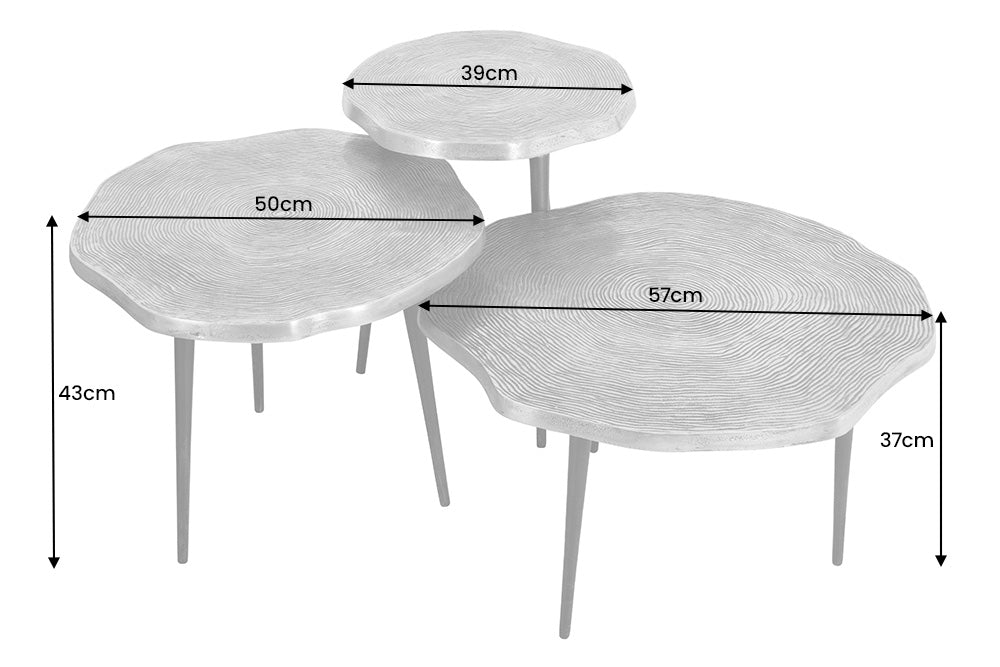 Coffee table ORGANIC 39-60cm gold antique brass