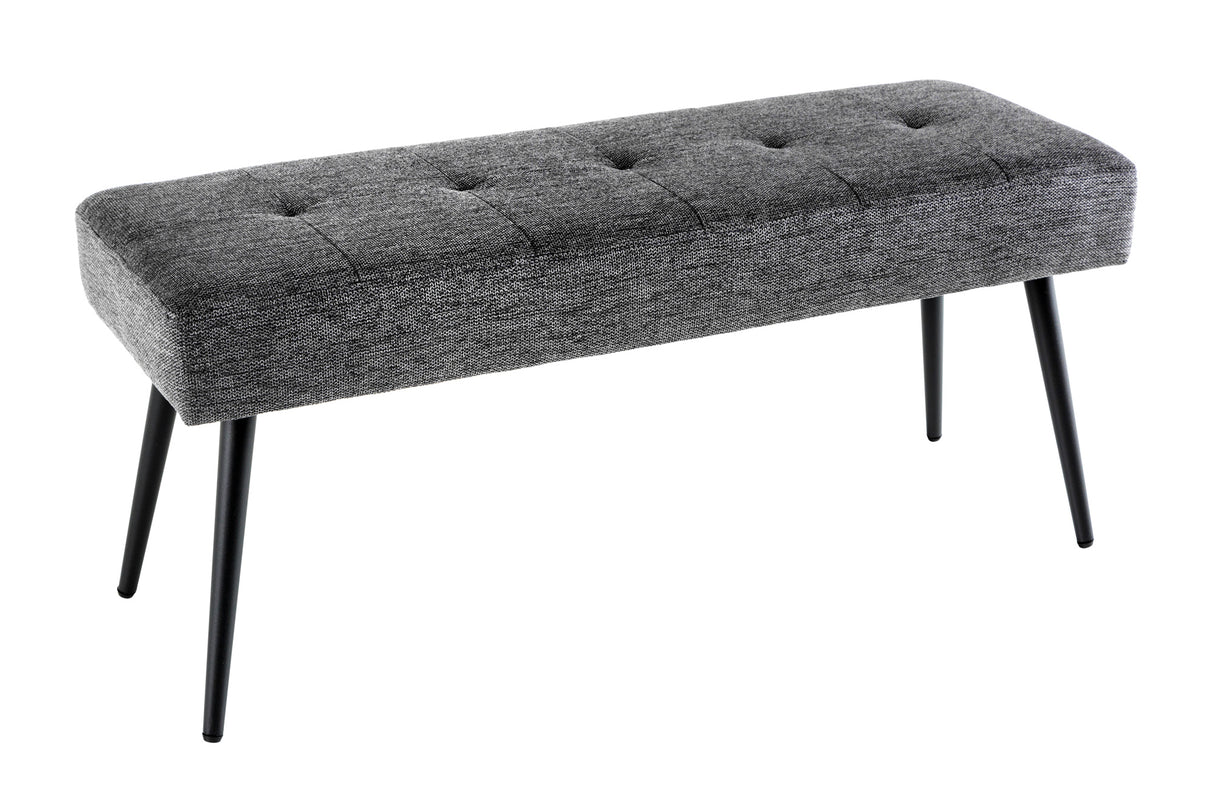Bench BOUTIQUE 100cm textured fabric grey