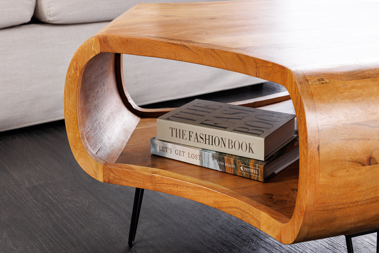 Coffee table ORGANIC LIVING 70cm acacia wood brown honey finish