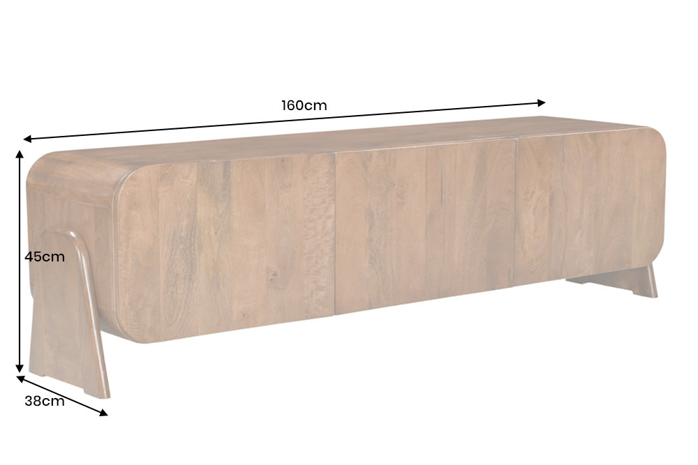 TV-Board BRASIL 160cm Mangoholz braun