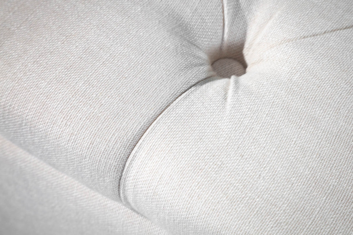 Sitzbank Spind CASTLE 100cm Strukturstoff beige im Landhausstil