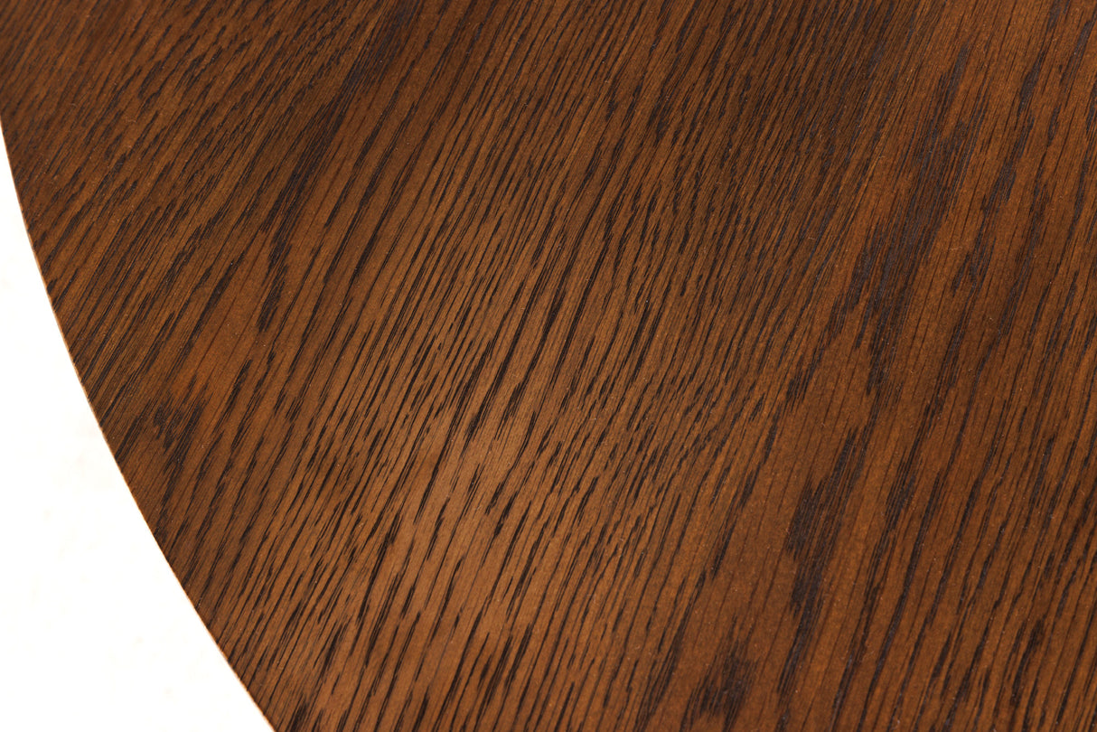 Dining table VALHALLA WOOD round 120-160-200cm extandable oak dark