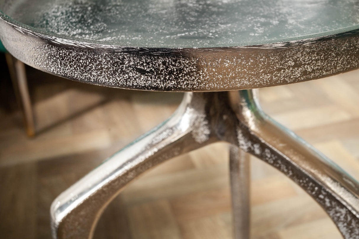 Beistelltisch ABSTRACT 2er Set silber