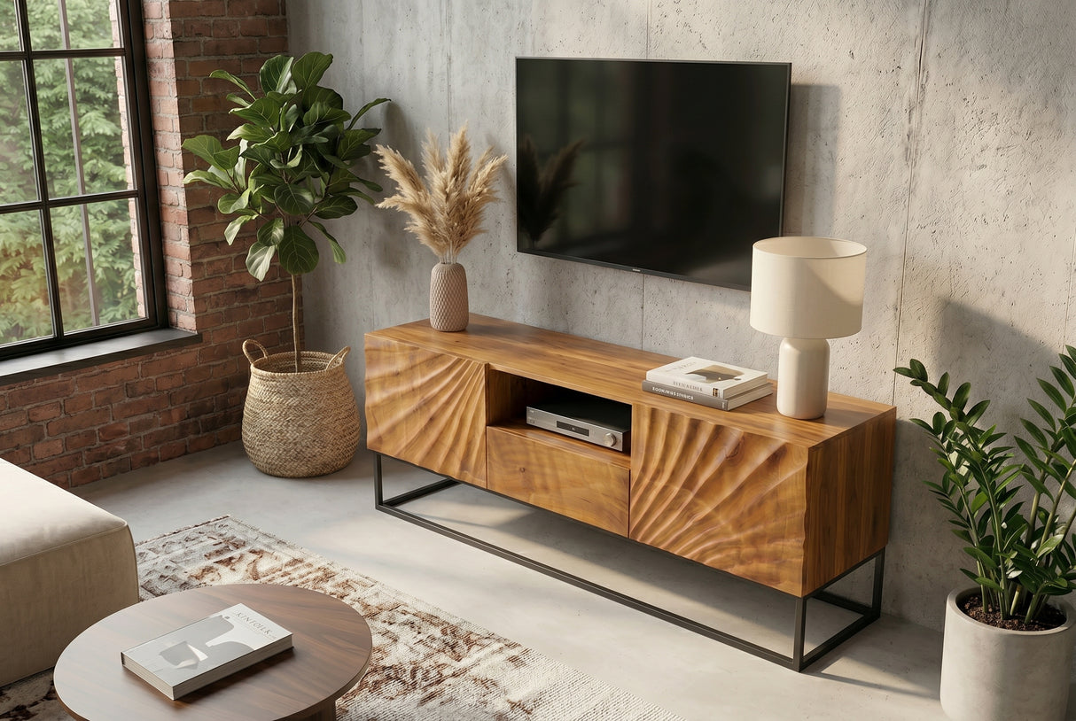 TV-Lowboard SCORPION 160cm 3D mango brown