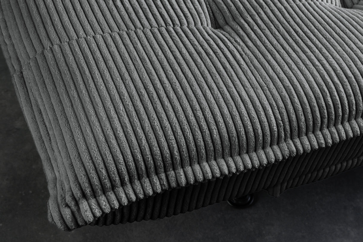 Sofa bed JAZZ 195cm 3-seater cord grey