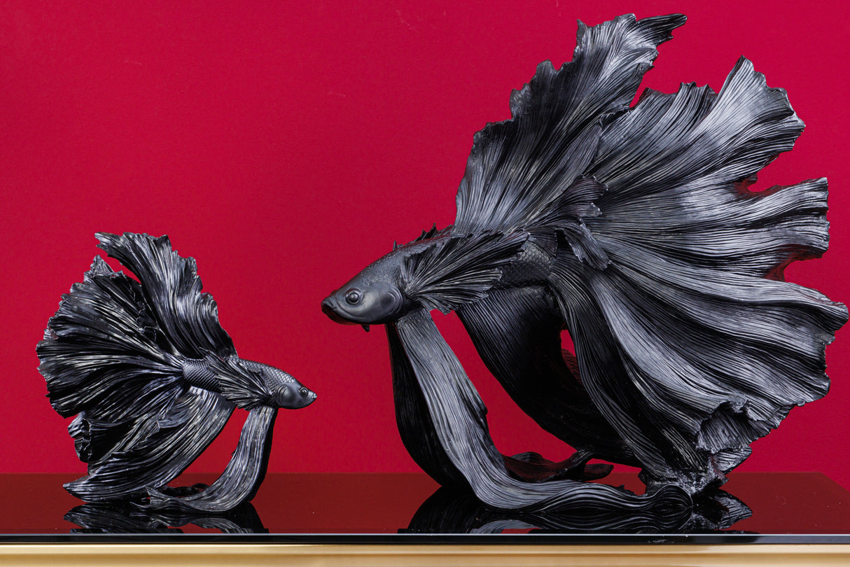 Decoration fish CROWNTAIL 35cm polyresin black