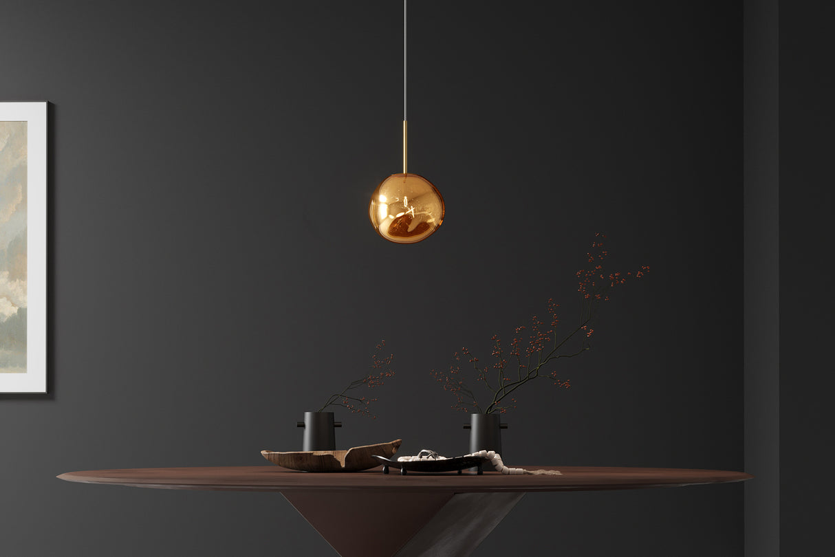 Pendelleuchte LIQUID DIAMOND 20cm Glas gold