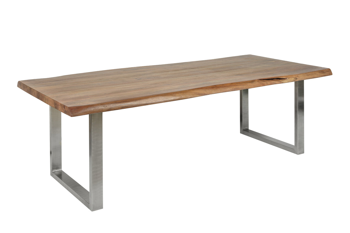 Esstisch MAMMUT 240cm Tischplatte 60mm Akazienholz Honig Finish