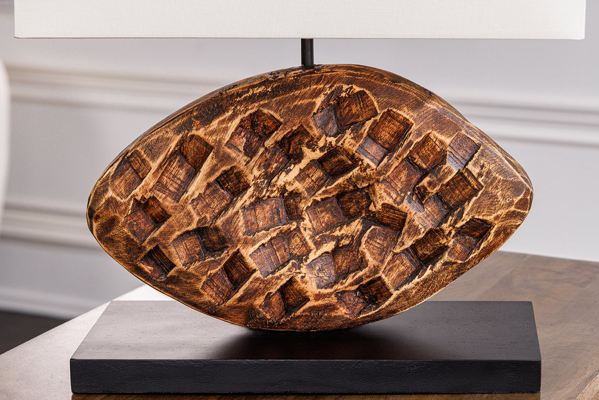 Tischleuchte REEF 50cm Regenbaumholz