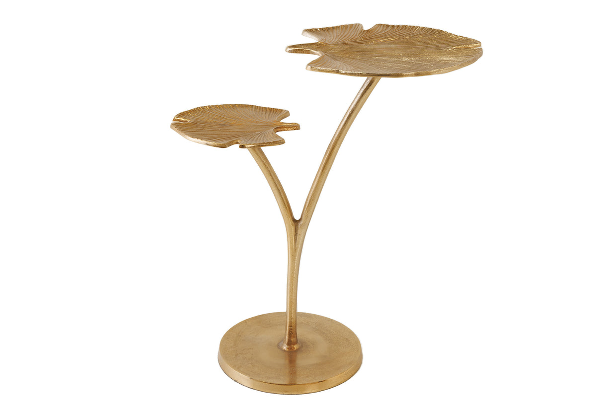 Beistelltisch GINKGO LEAVES 55cm gold