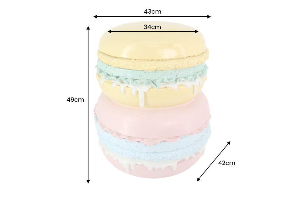 Side table MACARONS 50cm fibre glass multicoloured