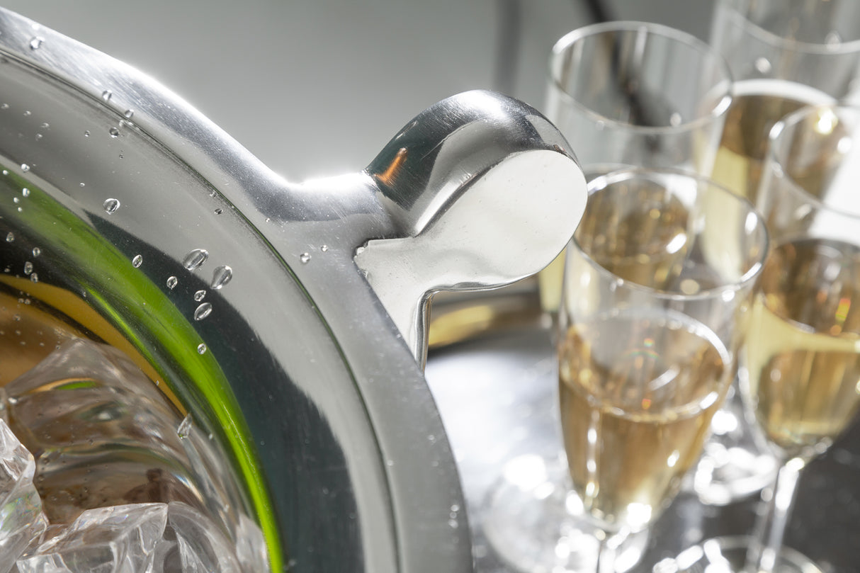 Champagne bucket CHAMPAGNE 40cm aluminium silver