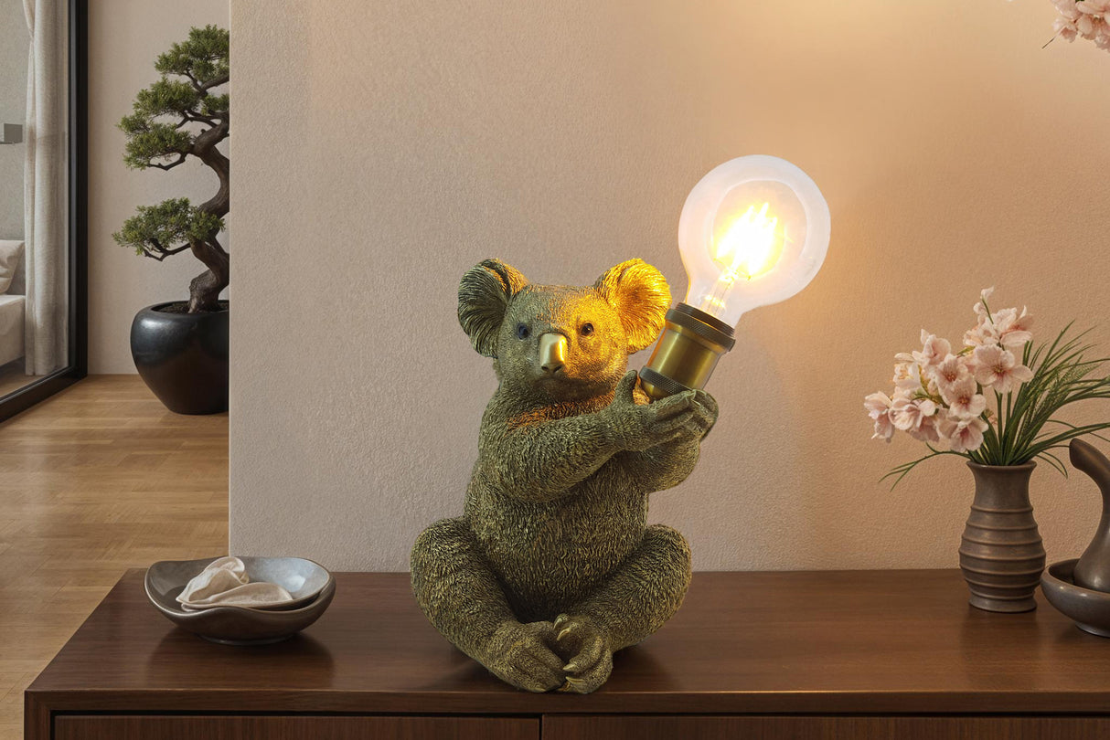 Table lamp KOALA 30cm gold sculpture