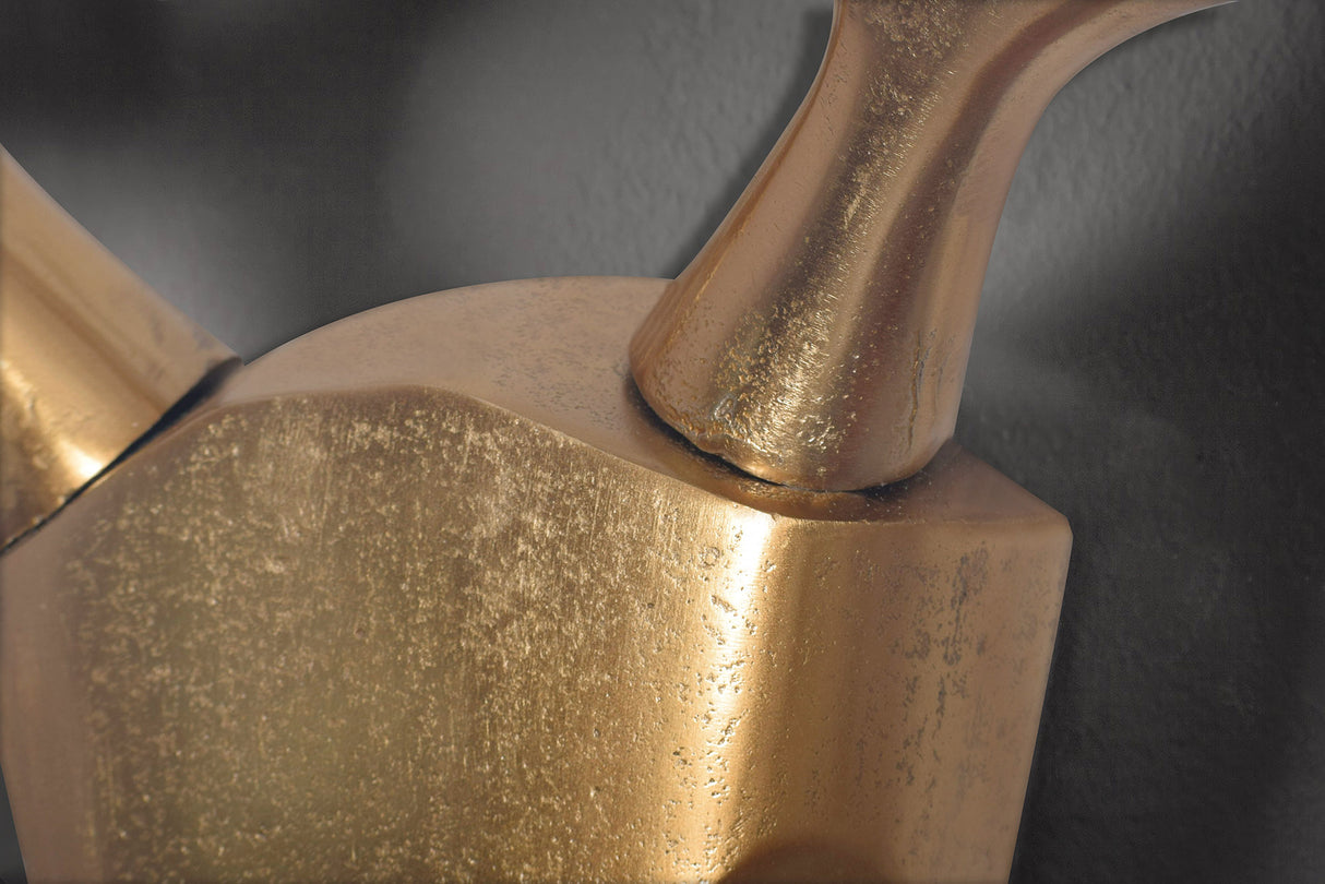 Deer antler VEADO 90cm aluminium gold