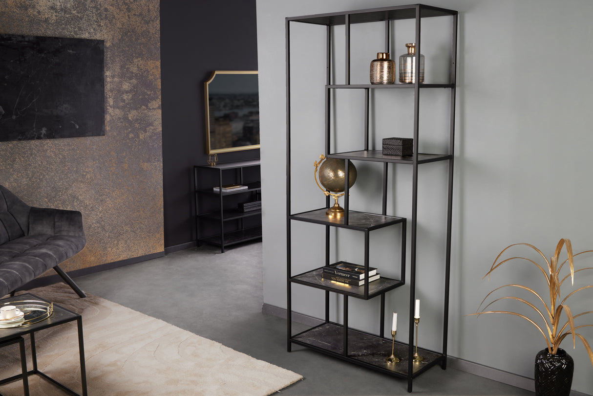 Shelf SLIM LINE 185x77cm marble look anthracite