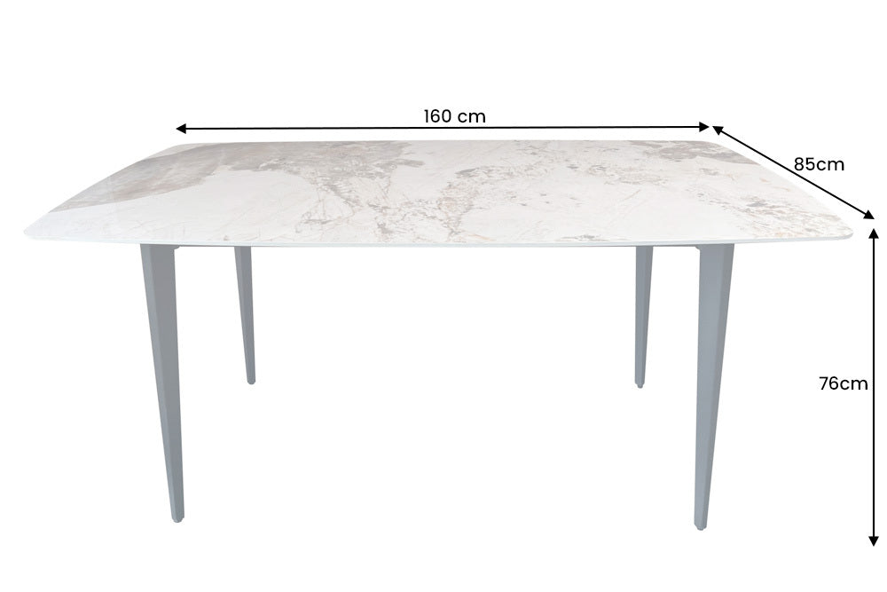 Esstisch MILANO 160cm Keramik Natursteinoptik