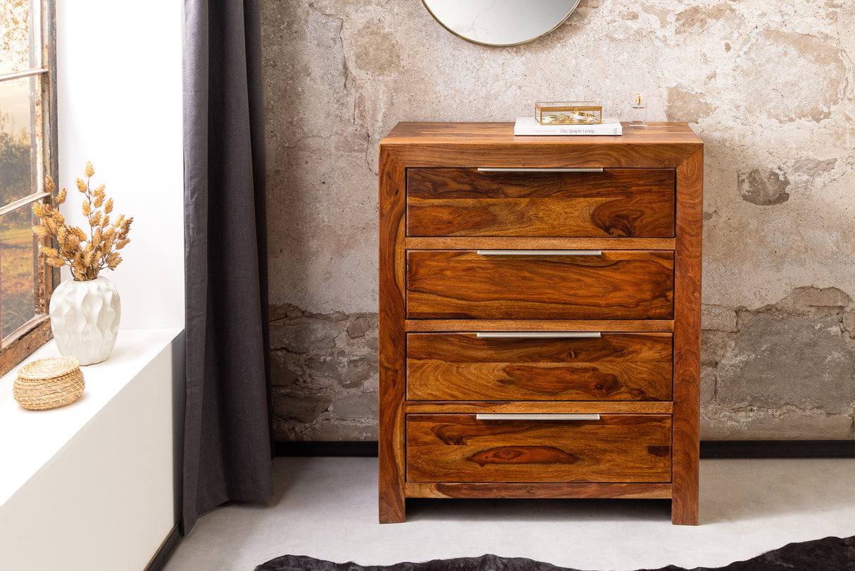 Dresser PURE 100cm sheesham wood brown stone finish