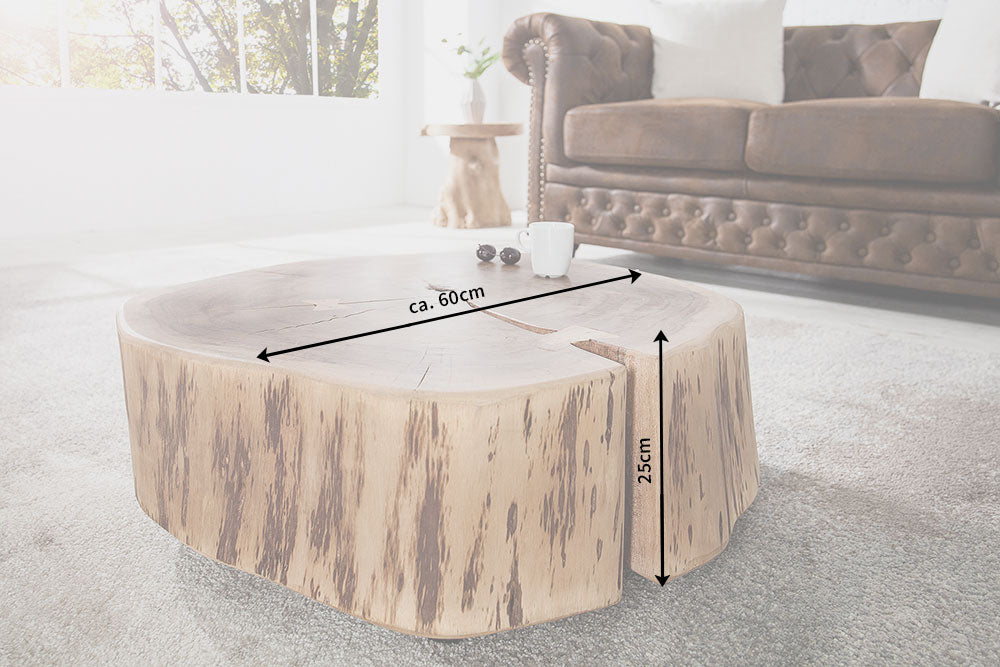 Coffee table GOA 60cm with wheels acacia wood