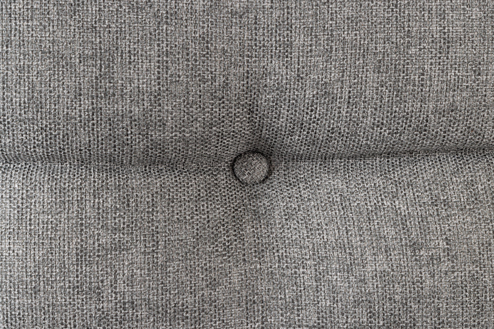 Bench BIG GEORGE 160cm flat woven fabric spring core velvet grey