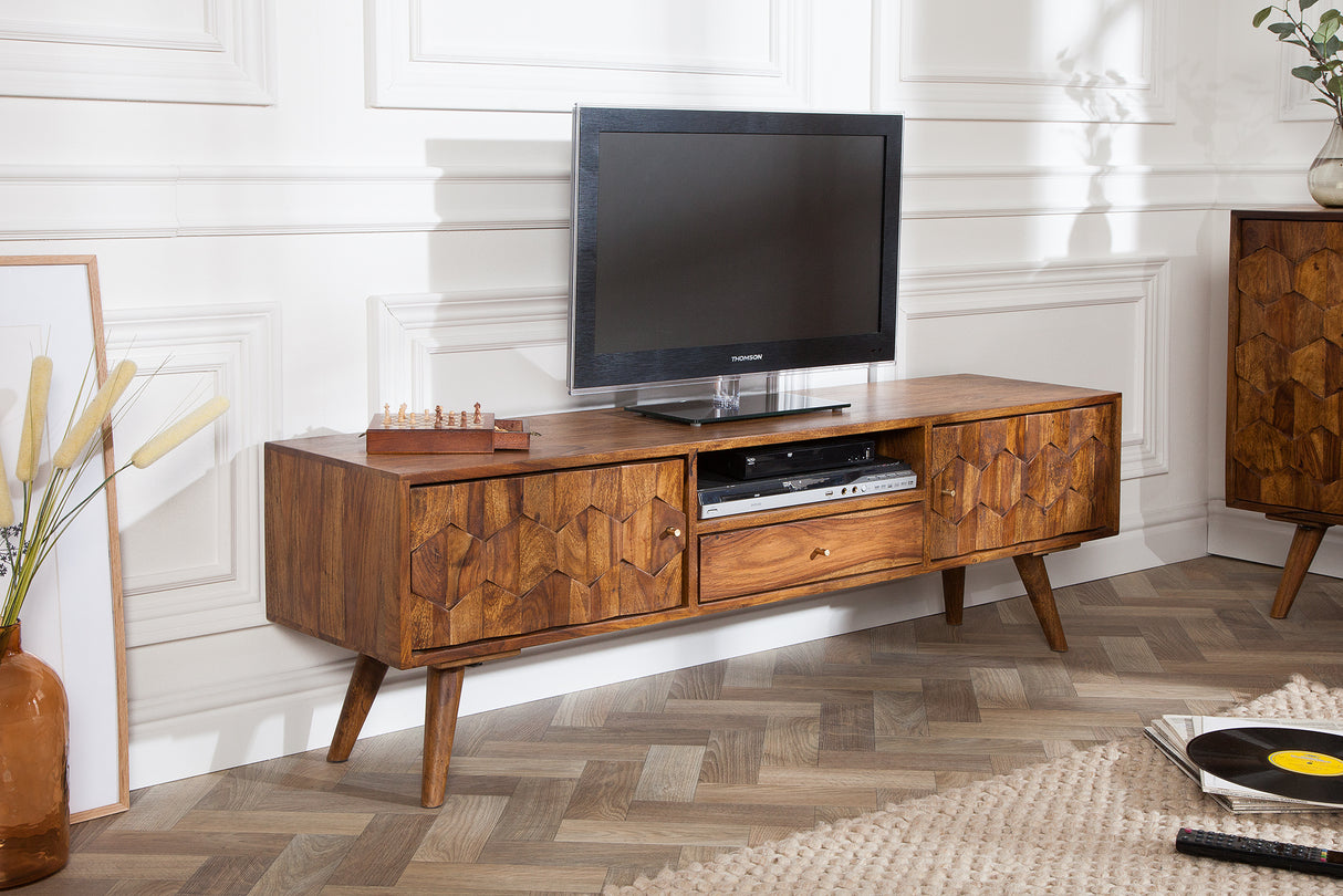 TV-Board MYSTIC LIVING 140cm Sheesham Holz natur