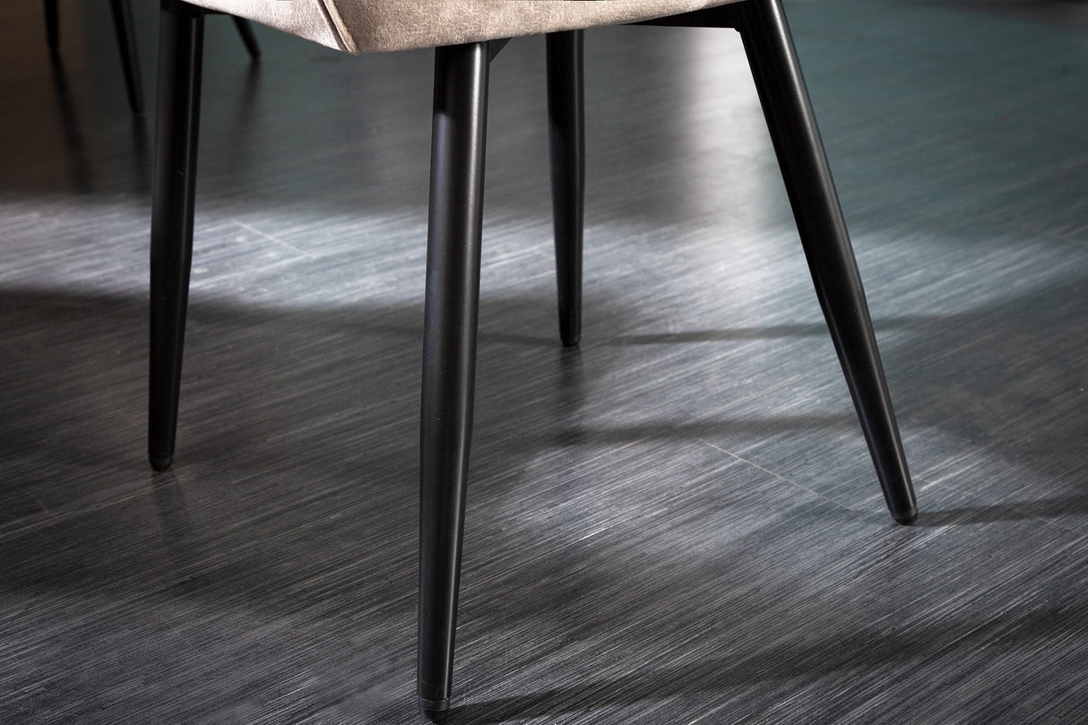 Chair MILANO with armrests velvet champagne