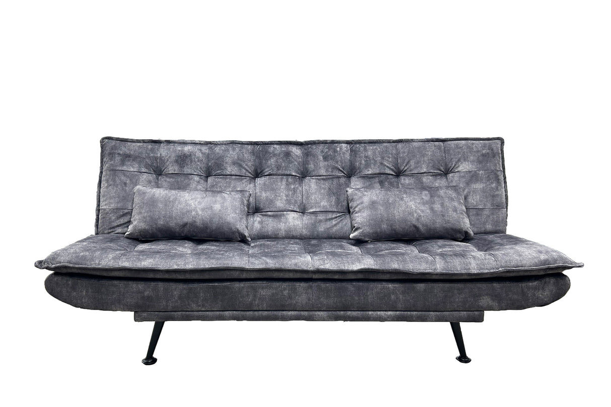 Sofa bed JAZZ 195cm 3-seater velvet grey