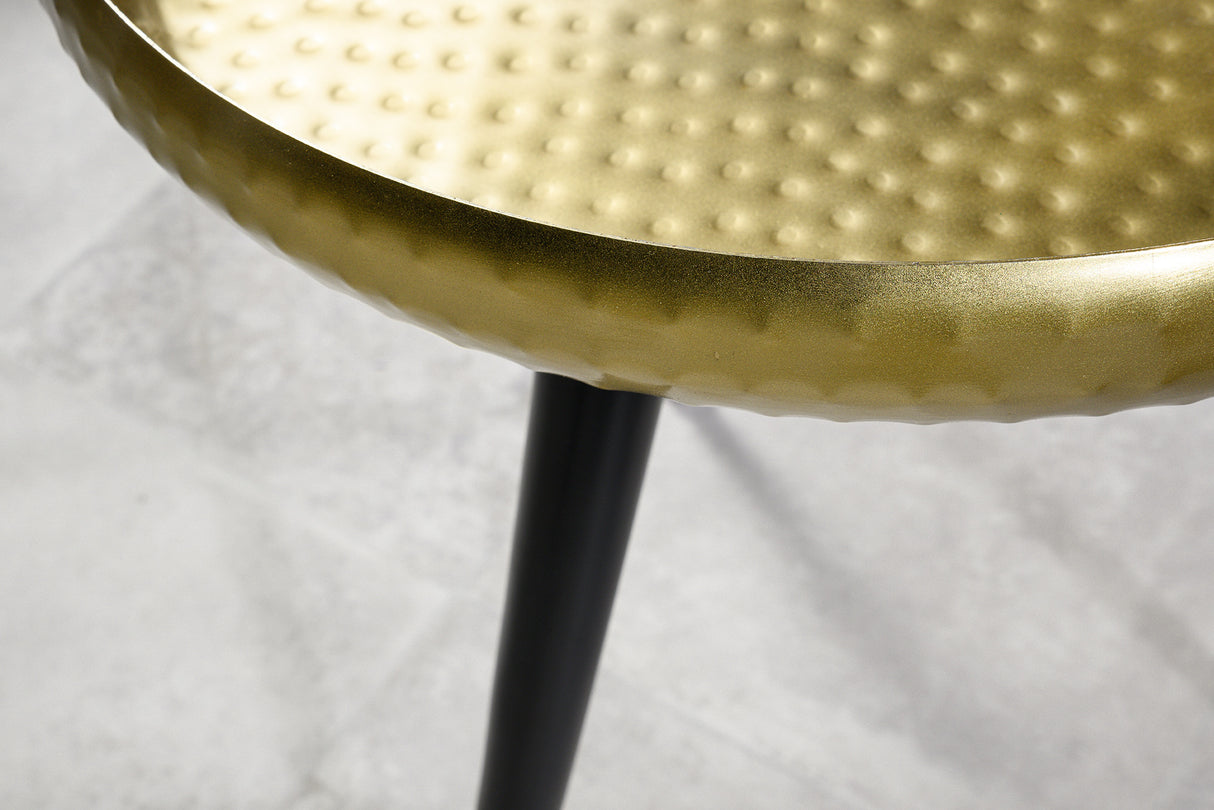 Beistelltisch ORIENT 45cm Hammerschlag Design Messing gold