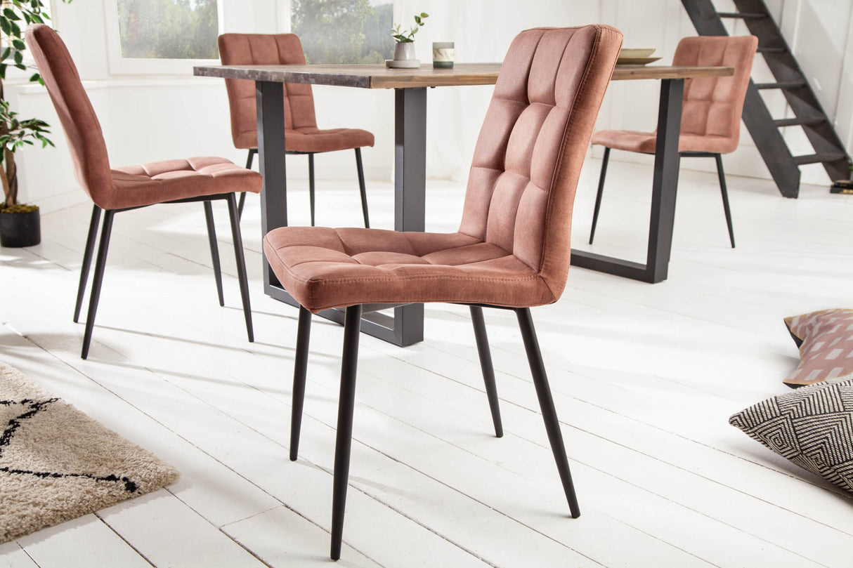 Chair MODENA microfibre vintage brown