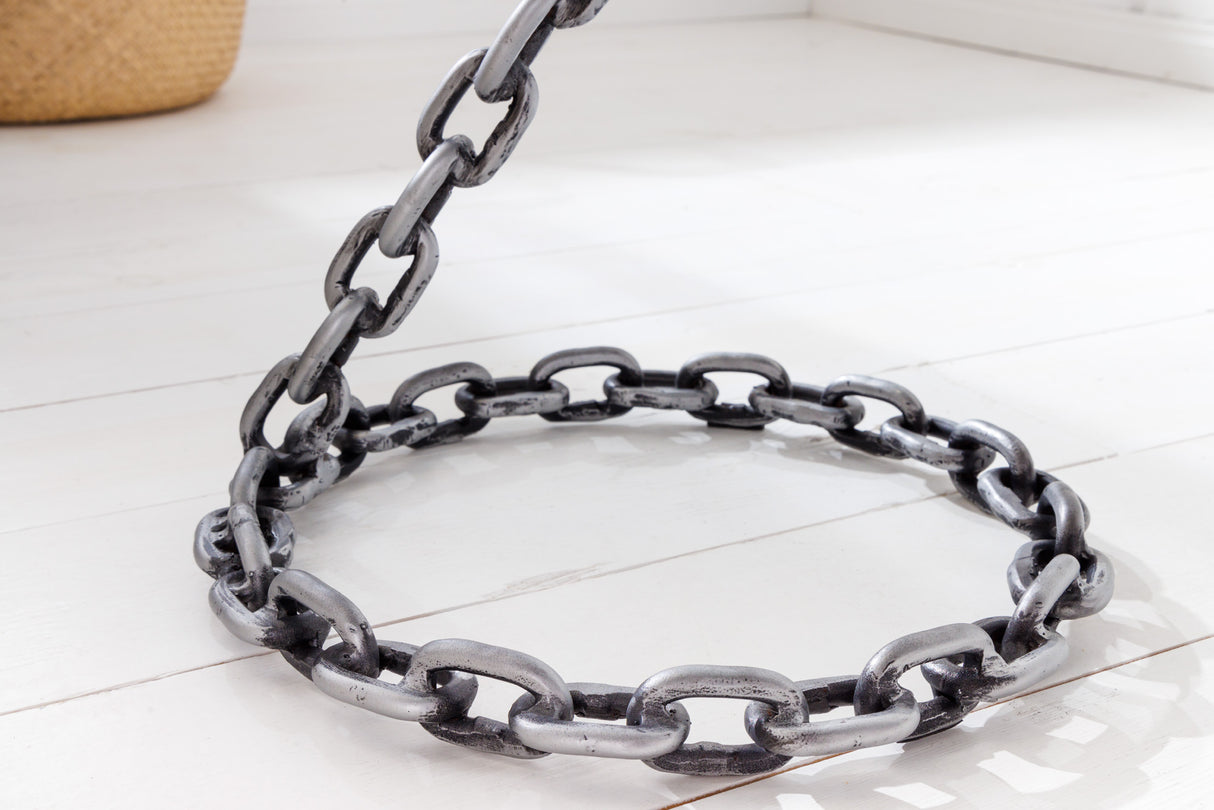Side table CHAIN 55cm w/ glass plate