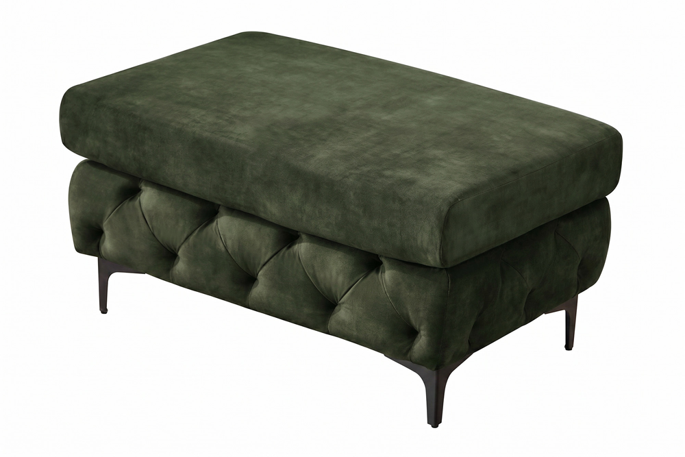 Stool MODERN BAROCK 95cm velvet dark green