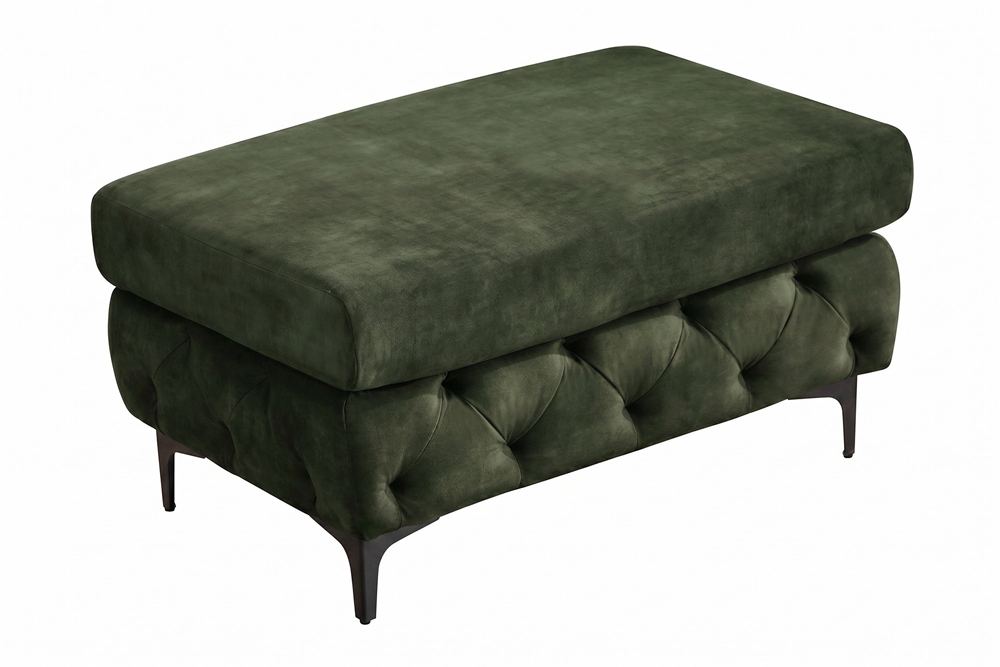 Stool MODERN BAROCK 95cm velvet dark green