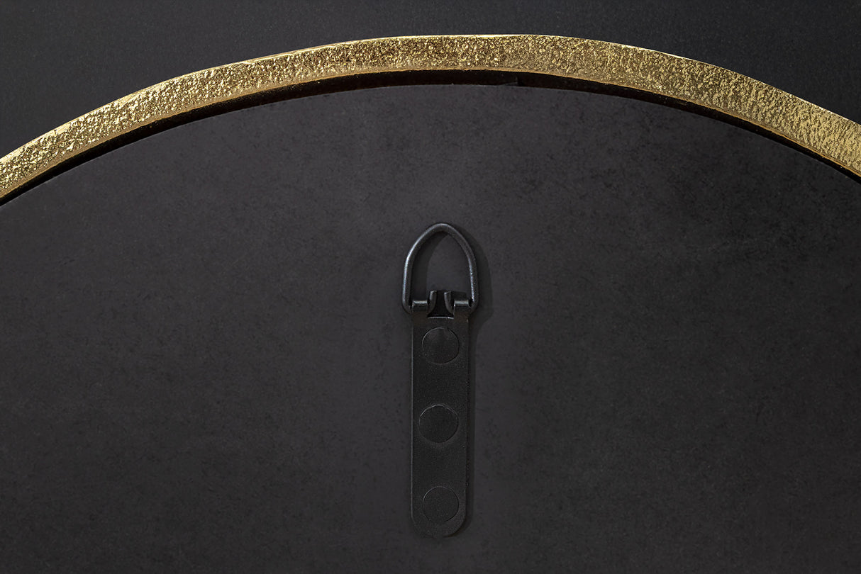 Wall mirror PORTRAIT 55cm wavy frame gold metal handmade