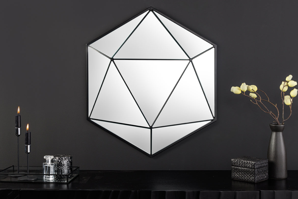 Wandspiegel DIAMOND 60cm schwarz