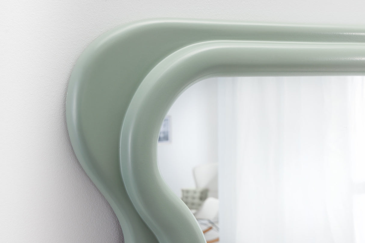Wall mirror CURVY 160cm sage green