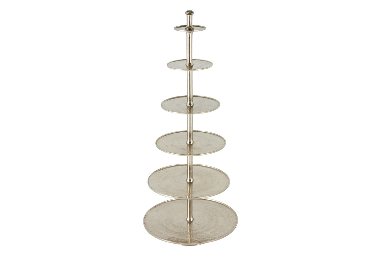 Etagere ABSTRACT 180cm 6 Tabletts silber