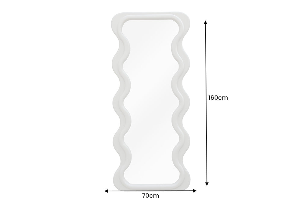 Wall mirror CURVY 160cm greige