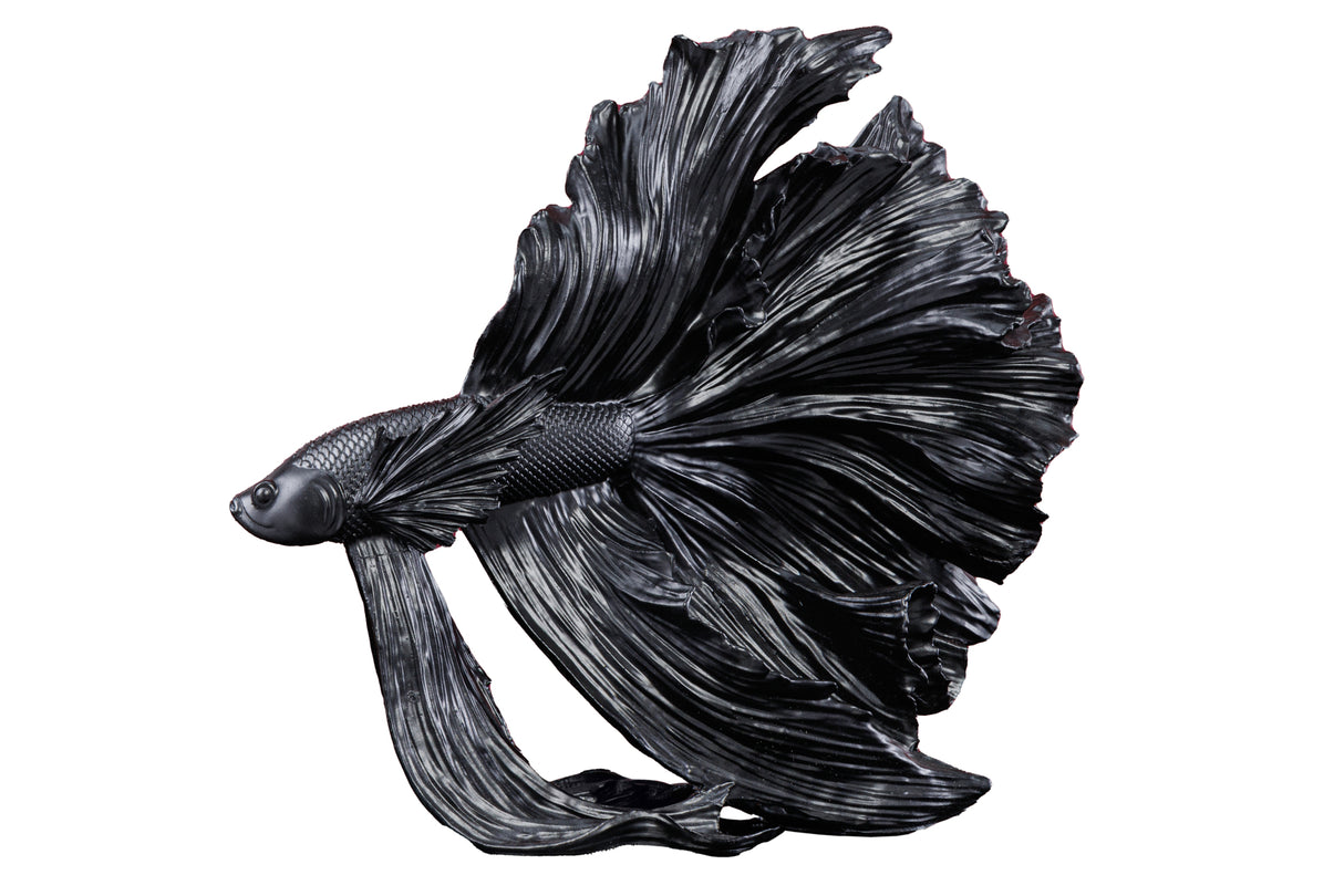 Decoration fish CROWNTAIL 35cm polyresin black
