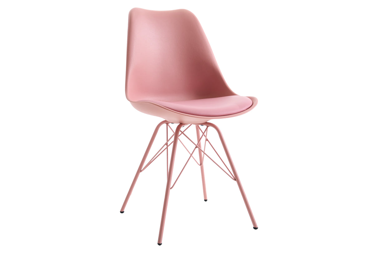 Stuhl SCANDINAVIA MASTERPIECE Kunstleder rosa