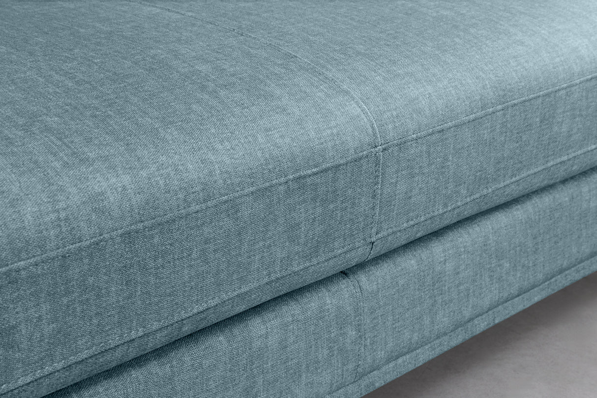 Corner Sofa SIGNUM XL 315cm 3-seater w/ ottoman right velvet teal