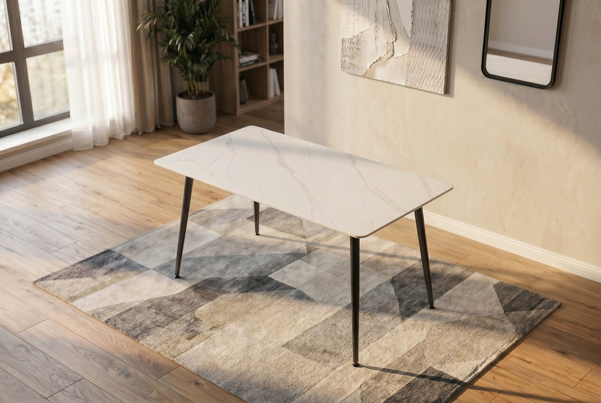 Esstisch MILANO 120cm Keramik weiß